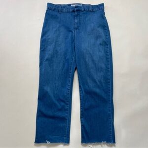 Frank & Eileen Pants Womens 6 Kinsale Performance Denim Crop Raw Edge Costal